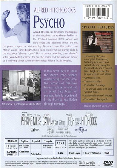 Disc Title Back Cover