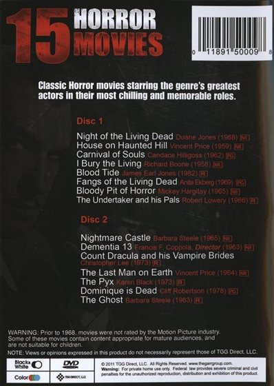 Disc Title Back Cover