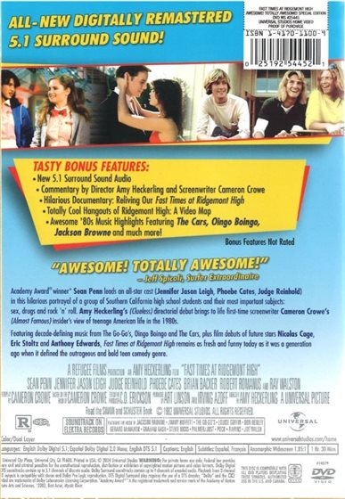 Disc Title Back Cover