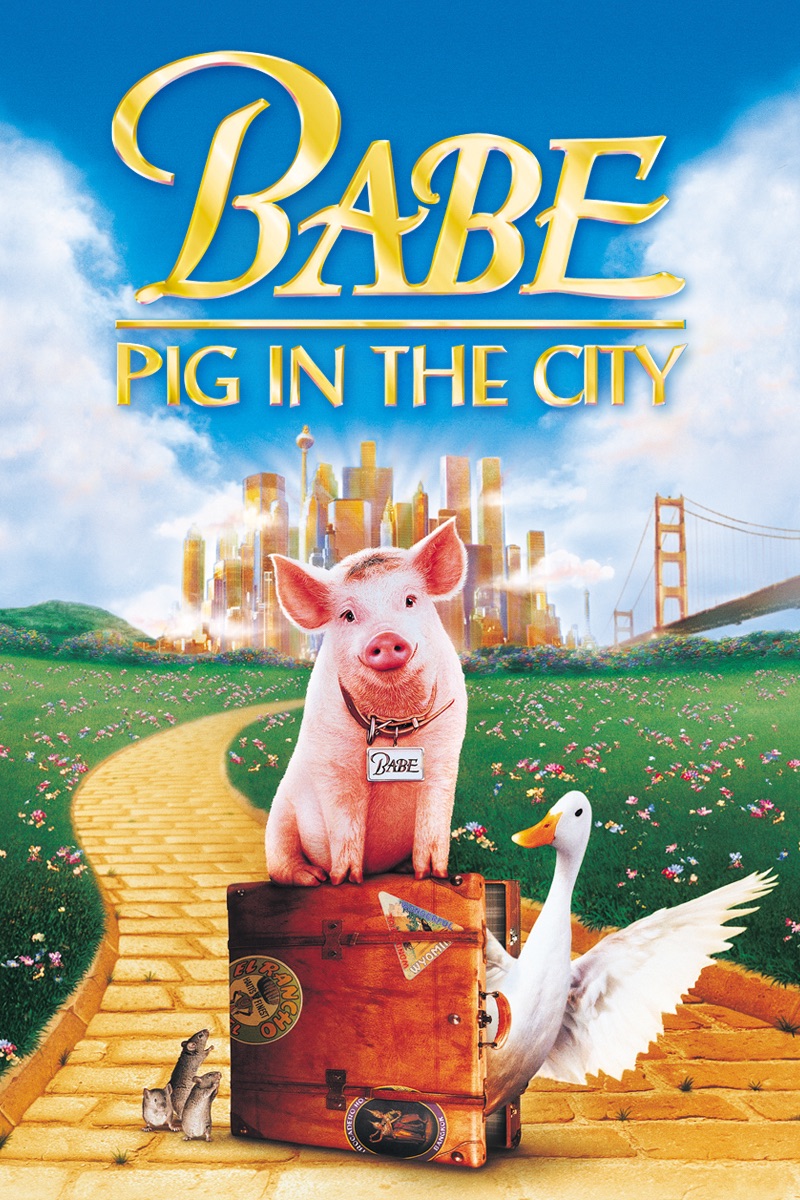 BABE PIG IN THE CITY 映画Tシャツ ホワイト e6ba3c39-c4ab-4459-b902-